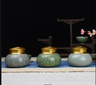 Δοχείο τσαγιού με μεταλλικό καπάκι Κεραμικό Tea Caddy σφραγισμένο βάζο Κουτί αποθήκευσης τροφίμων Βάζο καραμελών Δεξαμενή αποθήκευσης κουτί τσαγιού Δοχείο τσαγιού Organizer τσαγιού