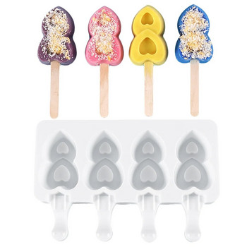 Νέα φόρμα παγωτού σιλικόνης DIY Love Oval Cartoon Popsicle Pastry Cameo σοκολάτα Καλούπι Καλοκαιρινό παγωτό Kit Kit Εργαλεία κουζίνας