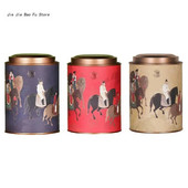 E8BD Canister rotund pentru ceai Recipient de depozitare pentru cafea pentru a păstra bomboane de zahăr condimente frunze de ceai pentru uscare cu capac Cadou pentru inaugurarea casei