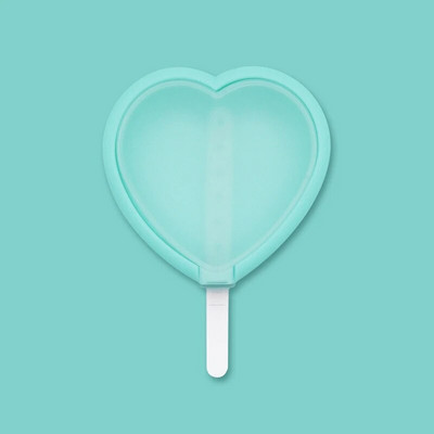 Silikónové formy na zmrzlinu s PP krytom a nálepkami, krásne srdiečkové formy na nanuky, nástroje na výrobu zmrzliny, párty potreby