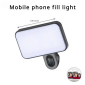 Mini pārnēsājams pašbildes aizpildīšanas gaisma, uzlādējams 3 režīmos, regulējams spilgtuma klips tālruņa klēpjdatoram, planšetdatoram, tikšanās grimam