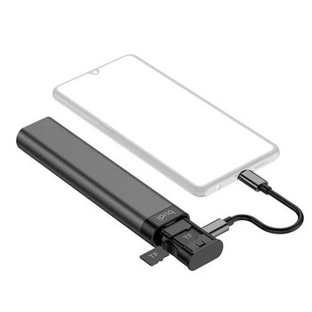 BUDI Мултифункционален интелигентен адаптер за съхранение на карта Кабел за данни USB кутия Универсален четец на карти за iPhone Samsung USB хъб за компютър
