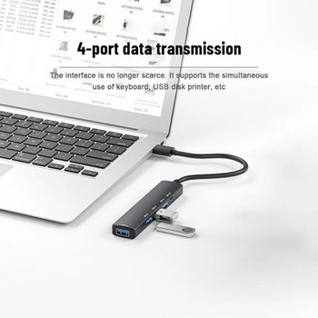 4 порта USB HUB USB C HUB Тип C към USB 3.0 HUB Multi USB сплитер OTG адаптер за Xiaomi Huawei Lenovo Macbook Pro USB 3.0 2.0