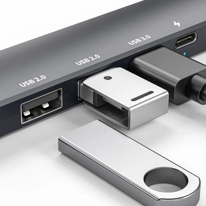 4 prievadų USB stebulės USB C stebulės tipas C į USB 3.0 HUB Multi USB skirstytuvo OTG adapteris, skirtas Xiaomi Huawei Lenovo Macbook Pro USB 3.0 2.0