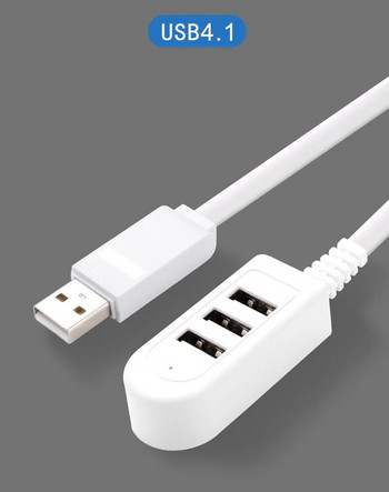 3-портов USB хъб, удължаващ кабел, 1,2 м USB 2.0 сплитер, проводник, устройство за пренос на данни, зареждане, USB адаптер, лаптоп, компютър, USB удължител