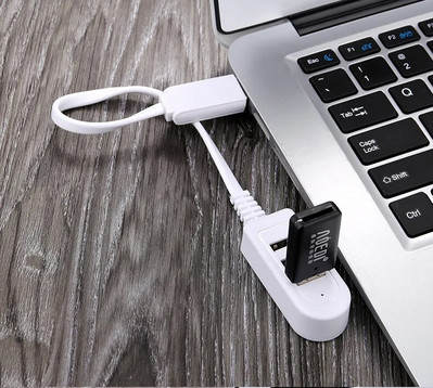 3 portos USB hub hosszabbító kábel 1,2 m USB 2.0 osztó vezetékes adatátviteli eszköz töltő USB adapter Laptop PC számítógép USB hosszabbító