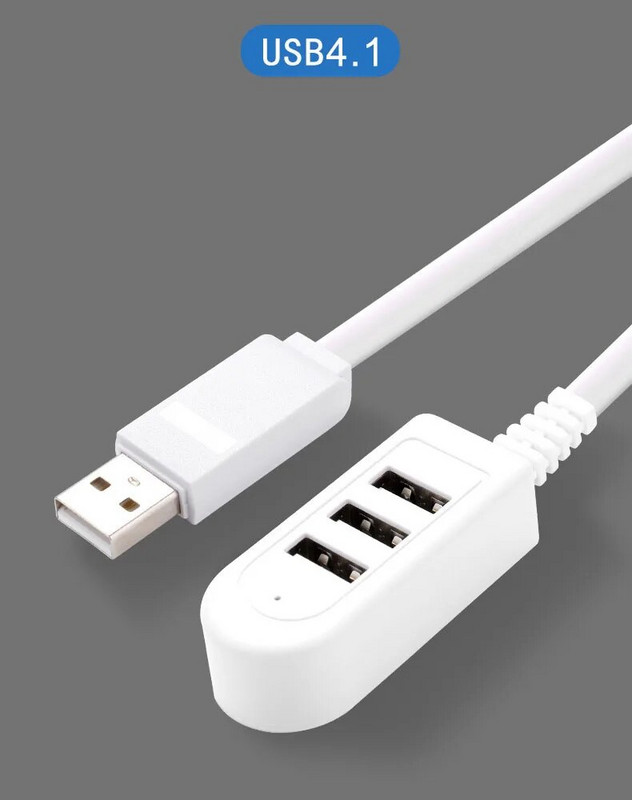 3 portos USB hub hosszabbító kábel 1,2 m USB 2.0 osztó vezetékes adatátviteli eszköz töltő USB adapter Laptop PC számítógép USB hosszabbító