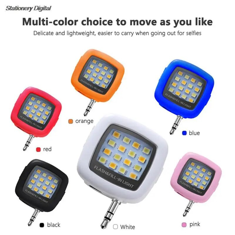 „Selfie“ blykstės LED lempa Nešiojama mobiliojo telefono fotografavimo užpildo lemputė, įkraunama