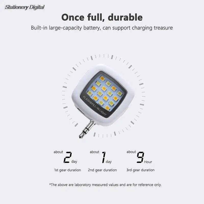 „Selfie“ blykstės LED lempa Nešiojama mobiliojo telefono fotografavimo užpildo lemputė, įkraunama