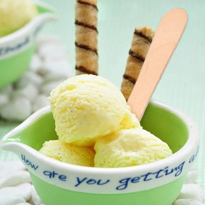 50/100 vnt medinių ledų lazdelės naminių plokščių pudingo pudingo pyrago degustacijos šaukštas medinių amatų lazdelių priedai