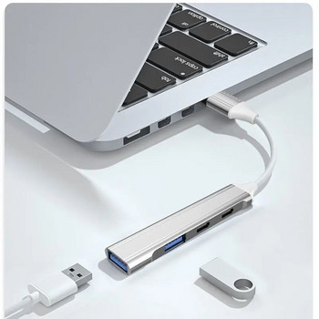 4 θύρες USB 3.0 Hub USB Hub Type C Dock Multi Splitter Προσαρμογέας OTG Type C HUB για Xiaomi Huawei Macbook Pro USB 2.0