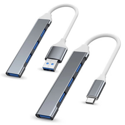 4-портов USB 3.0 хъб USB хъб тип C докинг станция мулти сплитер адаптер OTG тип C хъб за Xiaomi Huawei Macbook Pro USB 2.0