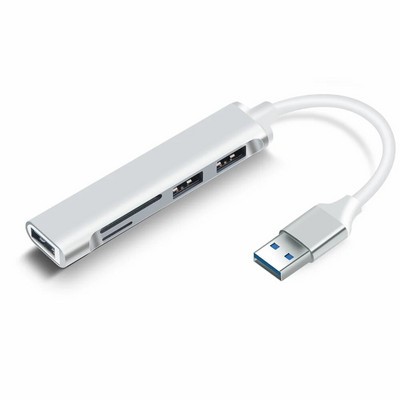 3-portový USB 3.0 rozbočovač s čítačkou kariet, USB C typu C, rozbočovač, mini 2 v 1 čítačka kariet pre SD, TF, Micro SD pre Windows Vista