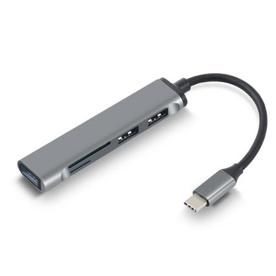 3-portový USB 3.0 rozbočovač s čítačkou kariet, USB C typu C, rozbočovač, mini 2 v 1 čítačka kariet pre SD, TF, Micro SD pre Windows Vista