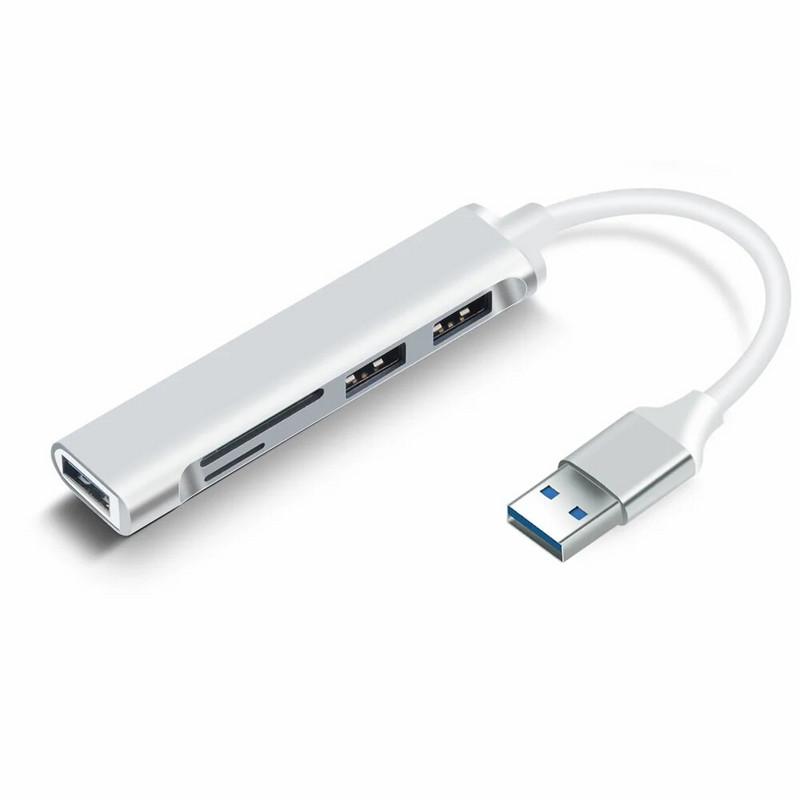 3-portový USB 3.0 rozbočovač s čítačkou kariet, USB C typu C, rozbočovač, mini 2 v 1 čítačka kariet pre SD, TF, Micro SD pre Windows Vista