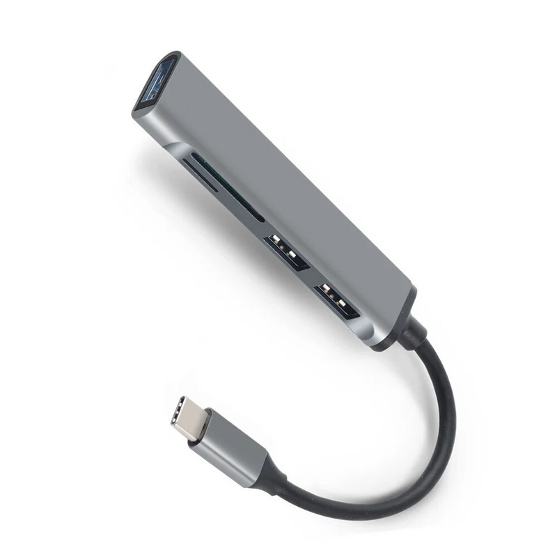 3-portový USB 3.0 rozbočovač s čítačkou kariet, USB C typu C, rozbočovač, mini 2 v 1 čítačka kariet pre SD, TF, Micro SD pre Windows Vista