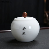 Prijenosni zatvoreni spremnik za pohranu od visokog bijelog porculana za putovanja, zrna kave, čaj, slatkiši, keksi, prekrivene kuhinjske boce za pohranu