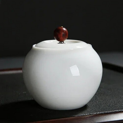 Prijenosni zatvoreni spremnik za pohranu od visokog bijelog porculana za putovanja, zrna kave, čaj, slatkiši, keksi, prekrivene kuhinjske boce za pohranu