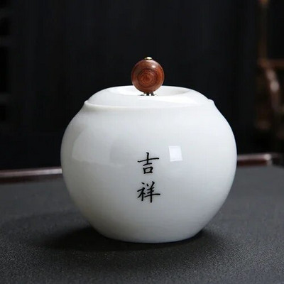 Prijenosni zatvoreni spremnik za pohranu od visokog bijelog porculana za putovanja, zrna kave, čaj, slatkiši, keksi, prekrivene kuhinjske boce za pohranu