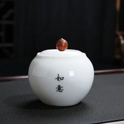 Prijenosni zatvoreni spremnik za pohranu od visokog bijelog porculana za putovanja, zrna kave, čaj, slatkiši, keksi, prekrivene kuhinjske boce za pohranu