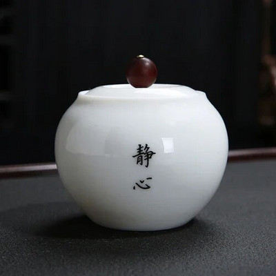 Prijenosni zatvoreni spremnik za pohranu od visokog bijelog porculana za putovanja, zrna kave, čaj, slatkiši, keksi, prekrivene kuhinjske boce za pohranu