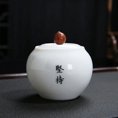 Prijenosni zatvoreni spremnik za pohranu od visokog bijelog porculana za putovanja, zrna kave, čaj, slatkiši, keksi, prekrivene kuhinjske boce za pohranu