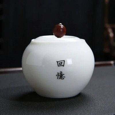 Prijenosni zatvoreni spremnik za pohranu od visokog bijelog porculana za putovanja, zrna kave, čaj, slatkiši, keksi, prekrivene kuhinjske boce za pohranu