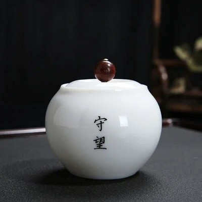 Prijenosni zatvoreni spremnik za pohranu od visokog bijelog porculana za putovanja, zrna kave, čaj, slatkiši, keksi, prekrivene kuhinjske boce za pohranu