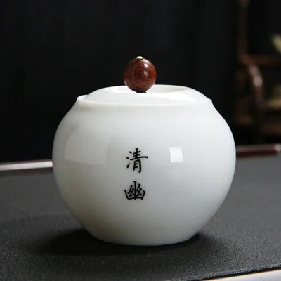 Prijenosni zatvoreni spremnik za pohranu od visokog bijelog porculana za putovanja, zrna kave, čaj, slatkiši, keksi, prekrivene kuhinjske boce za pohranu