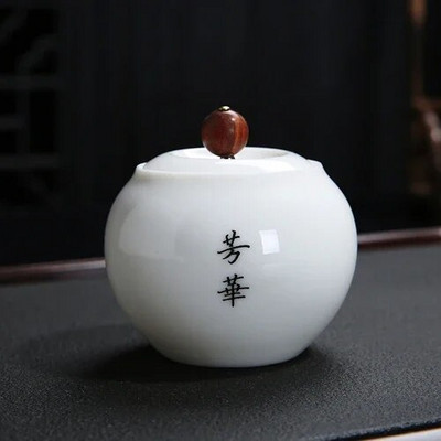 Prijenosni zatvoreni spremnik za pohranu od visokog bijelog porculana za putovanja, zrna kave, čaj, slatkiši, keksi, prekrivene kuhinjske boce za pohranu