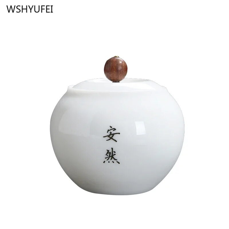 Prijenosni zatvoreni spremnik za pohranu od visokog bijelog porculana za putovanja, zrna kave, čaj, slatkiši, keksi, prekrivene kuhinjske boce za pohranu