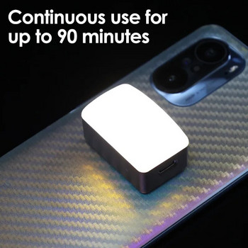 Μαγνητικά φορητά Mini Selfie Fill Light Χαριτωμένα LED Φως βίντεο Ρυθμιζόμενη φωτεινότητα Λάμπες ζωντανής ροής για τηλέφωνο Dji Zhiyun