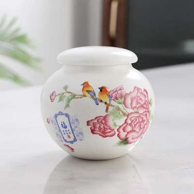 9,2x8,7 cm maža keraminė arbatos skardinė, tepalas, milteliai, sandari skardinė, Pu`er juodoji arbata, žalioji arbata, sandari skardinė