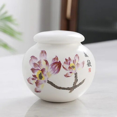 9,2x8,7 cm maža keraminė arbatos skardinė, tepalas, milteliai, sandari skardinė, Pu`er juodoji arbata, žalioji arbata, sandari skardinė