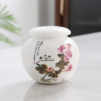 9,2x8,7 cm maža keraminė arbatos skardinė, tepalas, milteliai, sandari skardinė, Pu`er juodoji arbata, žalioji arbata, sandari skardinė