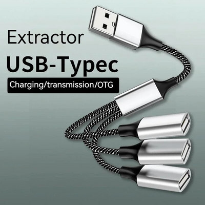 Multi USB Type C hub Splitter Extensions 4 Port USB OTG Fast Data Transfer Adapter Hordozható konverter PC laptophoz Macbook Ipad