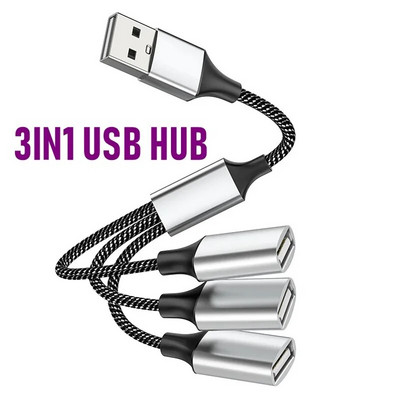 Kelių USB tipo C šakotuvo skirstytuvo plėtiniai 4 prievadų USB OTG greito duomenų perdavimo adapterio nešiojamasis keitiklis, skirtas asmeniniam nešiojamajam kompiuteriui Macbook Ipad