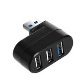 3 prievadų daugiafunkcis 2.0 USB koncentratorius Mini USB šakotuvas didelės spartos pasukamas skirstytuvo adapteris nešiojamam nešiojamajam kompiuteriui, skirtas asmeniniams kompiuteriams priedams