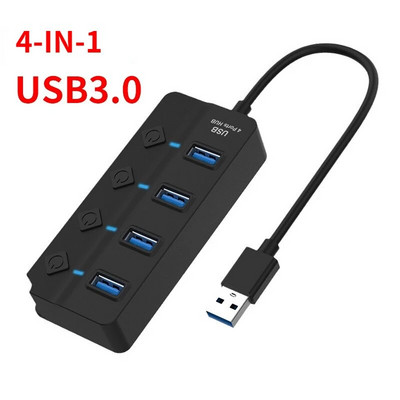 USB hub 3.0 hub USB elosztó 4/7 portos több USB hub 2.0 Hab tápadapter bővítő számítógép tartozékok kapcsoló USB otthoni használatra