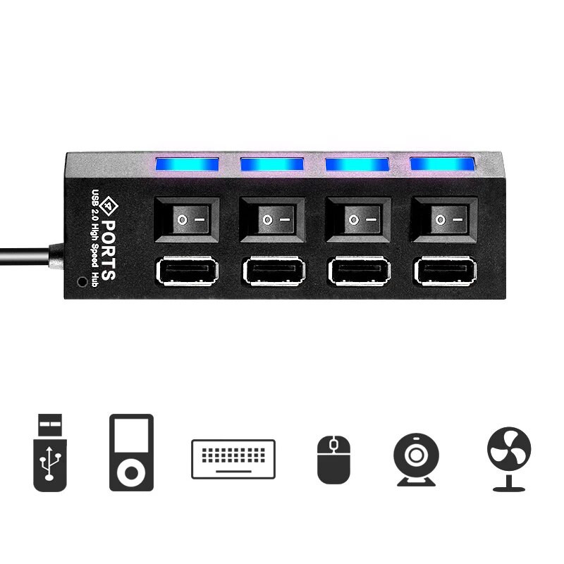 USB hub 3.0 hub USB elosztó 4/7 portos több USB hub 2.0 Hab tápadapter bővítő számítógép tartozékok kapcsoló USB otthoni használatra