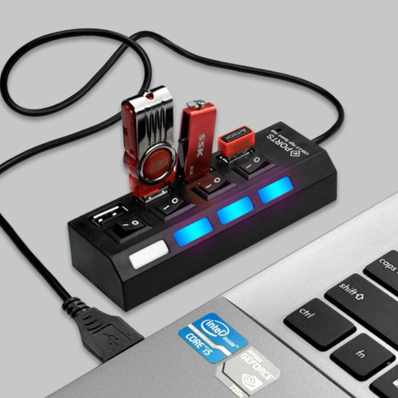 USB hub 3.0 hub USB elosztó 4/7 portos több USB hub 2.0 Hab tápadapter bővítő számítógép tartozékok kapcsoló USB otthoni használatra