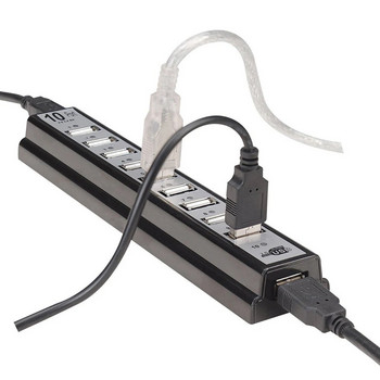 Νέο πληκτρολόγιο US Plug/EU Plug10 Πληκτρολόγιο U-disk Pouse USB 2.0 Plastic Splitter Hub Φορτιστής καλωδίου φόρτισης κινητού τηλεφώνου
