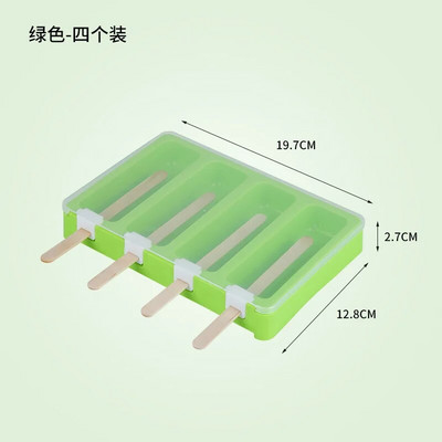 Ledų silikoninių formų šerbetas „pasidaryk pats“ Naminis ledų dėklas Ledų padėklas ledo kubelių gaminimo aparatas spaustukų lazdelės virtuvės prietaisai