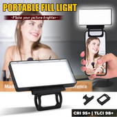 Mini Clip-on Φωτισμός κινητού τηλεφώνου LED Selfie Light 120 LED 2500K-9000K W/ Μπαταρία για iPhone Samsung Huawei Xiaomi Smartphones