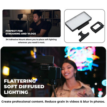 Mini Clip-on Φωτισμός κινητού τηλεφώνου LED Selfie Light 120 LED 2500K-9000K W/ Μπαταρία για iPhone Samsung Huawei Xiaomi Smartphones