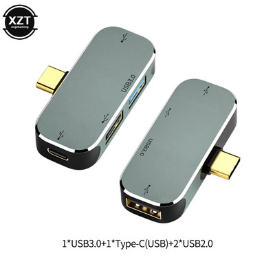 USB C ilgintuvo C tipo dokas 4 viename šakotuvas su 3,5 mm lizdo ausinių adapteriu USB 3.1 3.0 2.0 kabelio keitiklis, skirtas Macbook HUAWEI Xiaomi