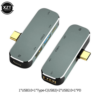 USB C ilgintuvo C tipo dokas 4 viename šakotuvas su 3,5 mm lizdo ausinių adapteriu USB 3.1 3.0 2.0 kabelio keitiklis, skirtas Macbook HUAWEI Xiaomi