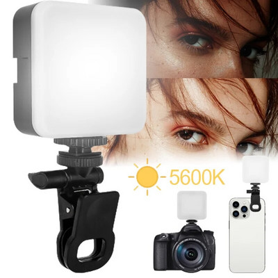 Mini LED Selfie Light with Clip Ring for IPhone Samsung IPad Laptop Flash Fill Lights Video Photo Ringlight Photography Lamp