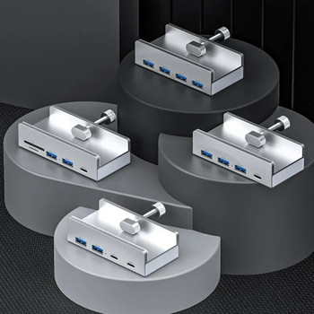 4-портов USB 3.0 концентратор със захранване USB3.0 сплитер адаптер тип клипс мулти сплитер 5G високоскоростно предаване на данни за лаптоп