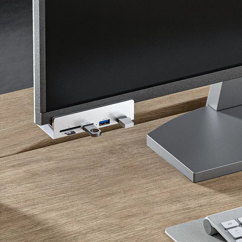 4 prievadų USB 3.0 koncentratorius su maitinimo šaltiniu USB3.0 skirstytuvo adapteris spaustuko tipo kelių skirstytuvų 5G didelės spartos duomenų perdavimas nešiojamam kompiuteriui